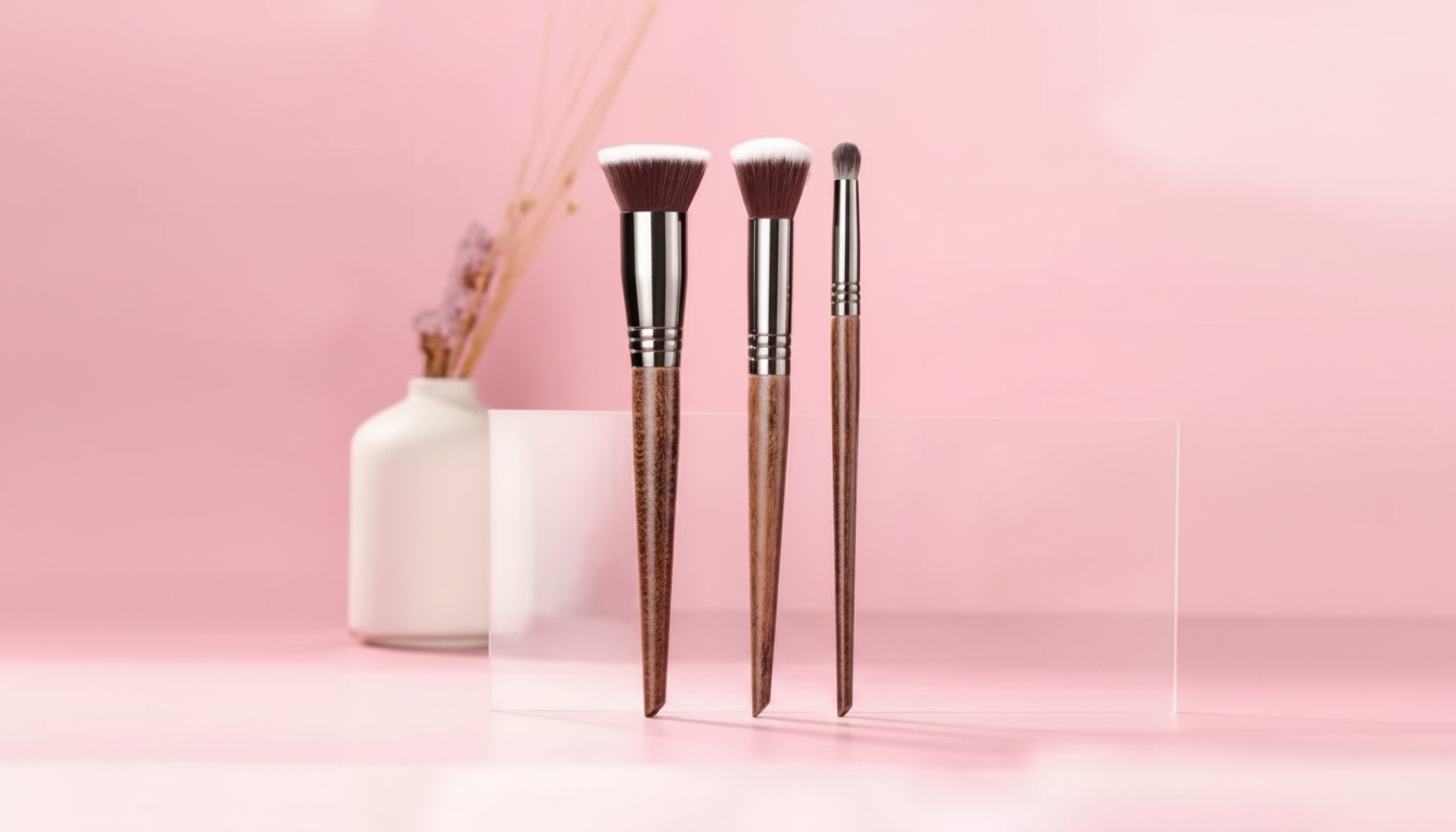 3-Piece Makeup Brushes Set for Fast, Natural Blending